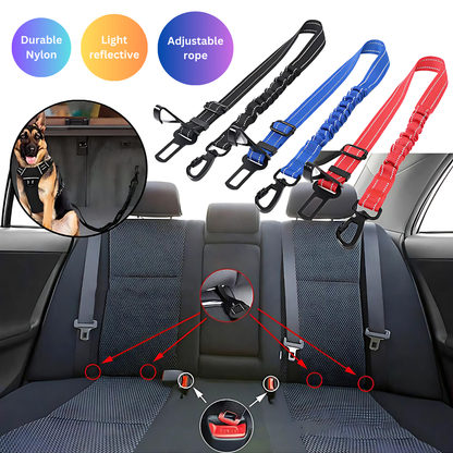 MacroVision Dog Seat Belt for Car, Dog Car Harnesses Suitable for Safety Belt Buckle, ISOFIX and LATCH