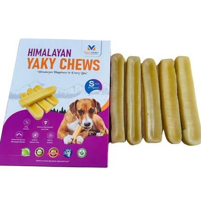 Himalayan Yaky Chews, 100% Natural, Vegan, Hard and Extra Long-Lasting Yak Dog Treats, Made From Pure Yak/Cow Milk. Size (Small, Medium, Large, Ex-Large)