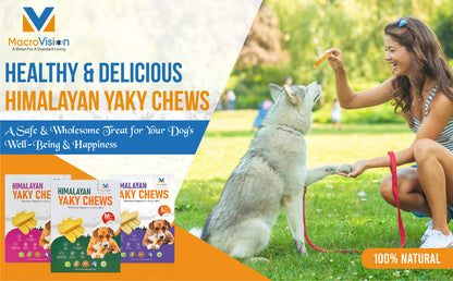 Himalayan Yaky Chews, 100% Natural, Vegan, Hard and Extra Long-Lasting Yak Dog Treats, Made From Pure Yak/Cow Milk. Size (Small, Medium, Large, Ex-Large)