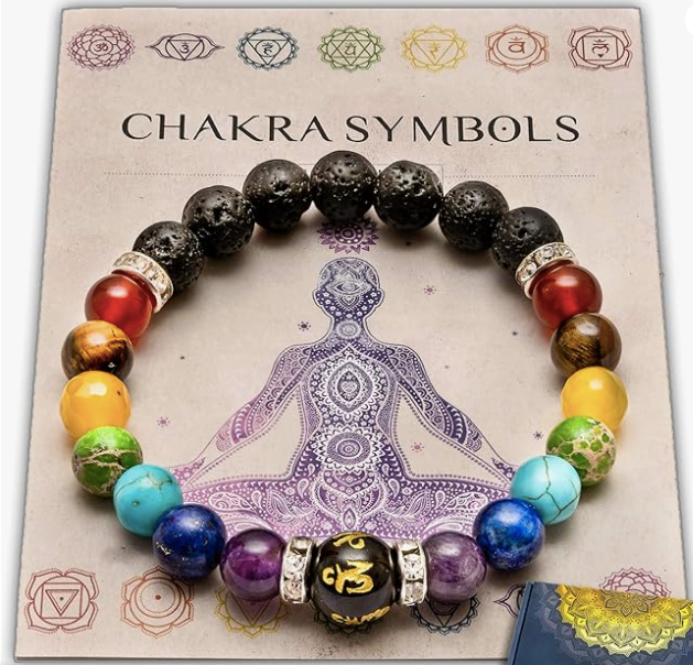 MacroVision Chakra Bracelet Spiritual Crystal Healing for Anxiety Relief