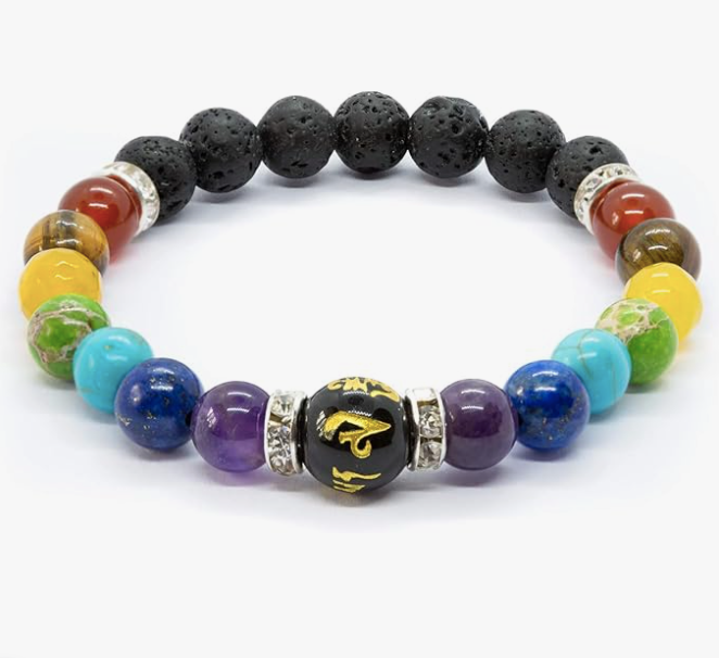 MacroVision Chakra Bracelet Spiritual Crystal Healing for Anxiety Relief